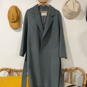 Nilby P Handmade Coat in Dusty Blue, M